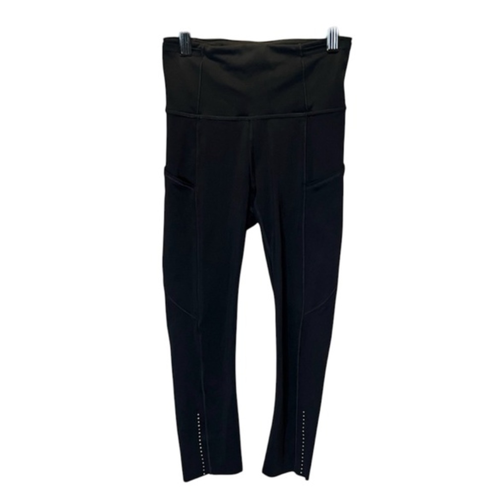 Lululemon Women’s Fast and Free High Rose Crop Leggings Slate Gray Color Size 2